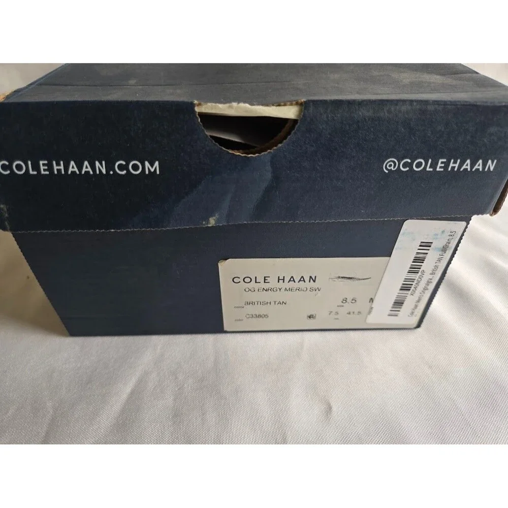 Cole Haan Original grand Energy Merid Oxfords British Tan C33805 Mens 8.5 M NEW
